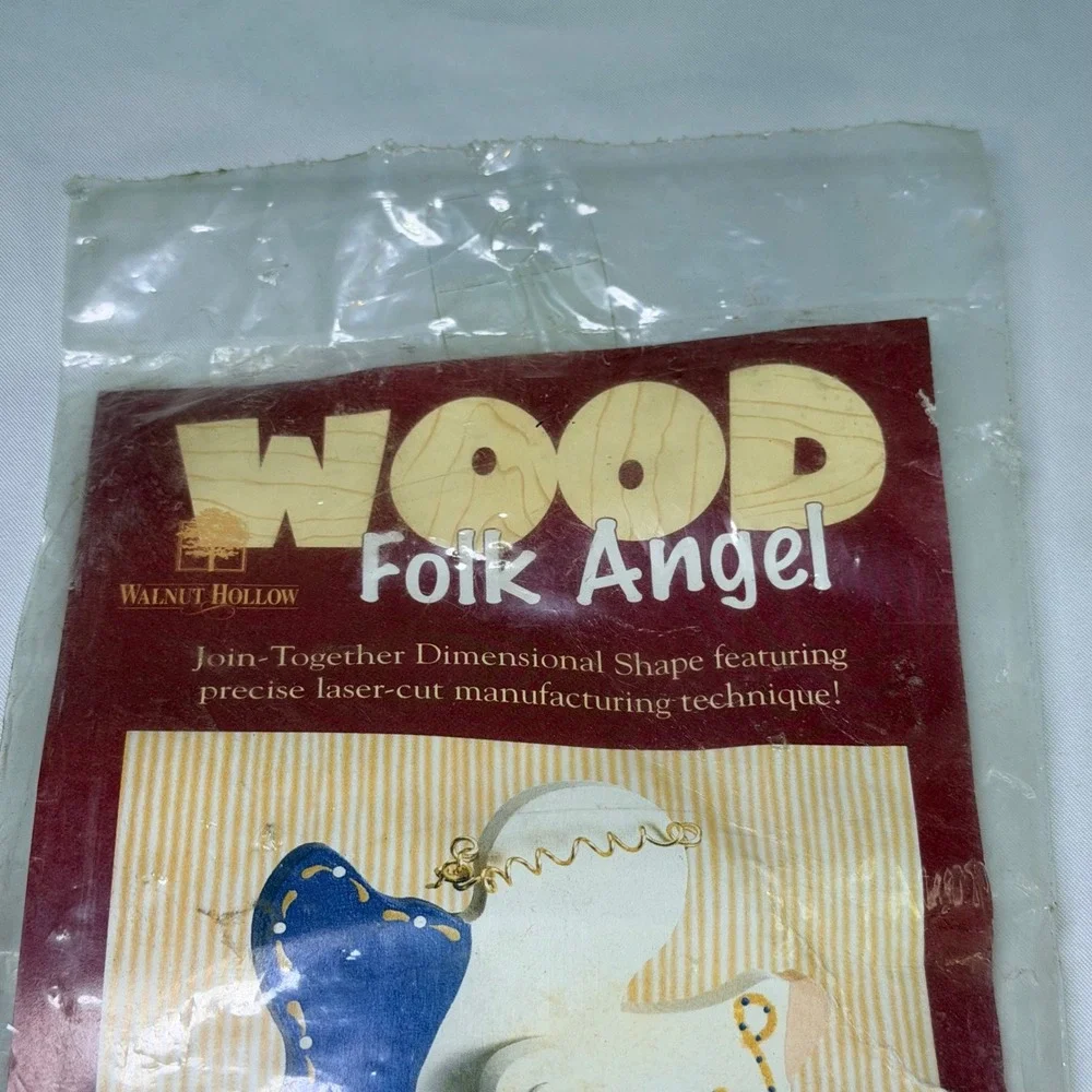 Walnut Hollow Wood Folk Angel 12820 Unfinished Laser Cut Wood Craft‎ Kit USA